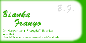 bianka franyo business card